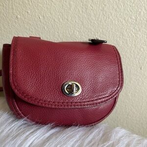 Coach mini leather flap crossbody